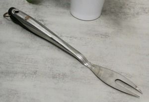 Revere Ware Stainless Steel BBQ Meat Fork Heavy Duty Great Condition Grilling 14